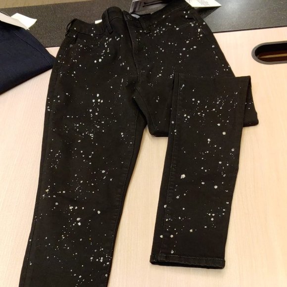 Social Standard by Sanctuary JET BLACK SPARKLE High Rise Skinny Jean - Picture 8 of 9